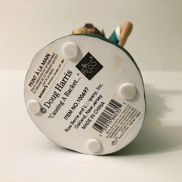 Doug Harris Tennis Player Causing A Racket Russ Berrie Statue - Picture 10 of 16